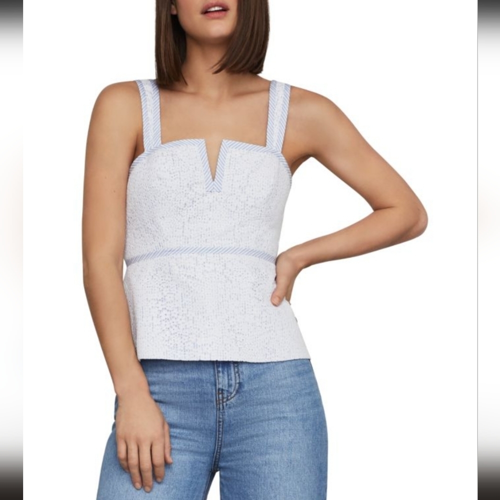 Floral Lace Peplum Top size M